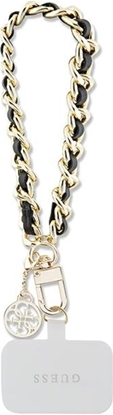Изображение Guess Guess GUOUCHSAMC4K Universal Hand Strap czarny/black Saffiano Chain 4G Charm