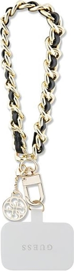 Изображение Guess Guess GUOUCHSAMC4K Universal Hand Strap czarny/black Saffiano Chain 4G Charm