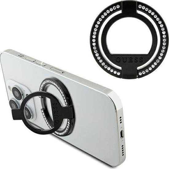 Изображение Guess Guess MagSafe Ring stand GUMRSALDGK czarny/black Rhinestone