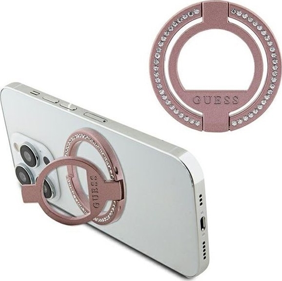 Изображение Guess Guess MagSafe Ring stand GUMRSALDGP róowy/pink Rhinestone