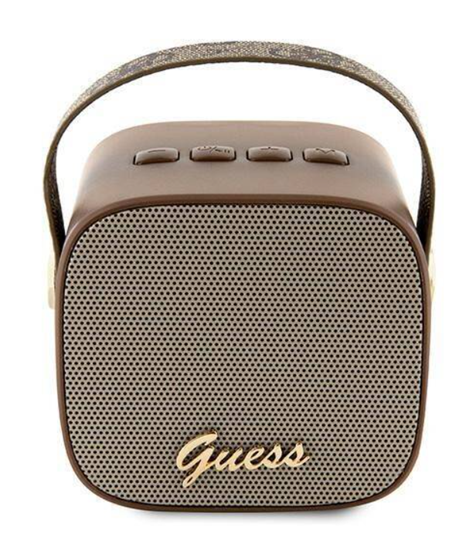 Изображение Guess Bluetooth speaker GUWSB2P4SMW Speaker mini brown/bown 4G Leather Script Logo with Strap