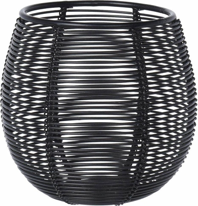 Attēls no H&S Decoration Metalowy druciany lampion czarny 10 cm