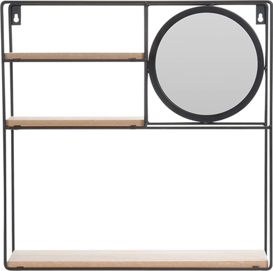 Picture of H&S Decoration Póka cienna z lustrem 40x40x10 cm