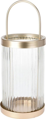 Изображение H&S Decoration Szklany lampion ze zot rczk 30 cm