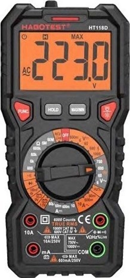 Picture of Habotest Multimetras DC1000V/10A, AC750V/10A