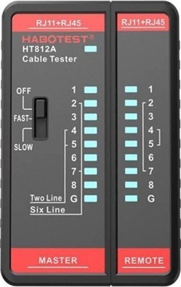 Attēls no Habotest Network cable tester Habotest HT812A RJ45/RJ14/RJ12/RJ9