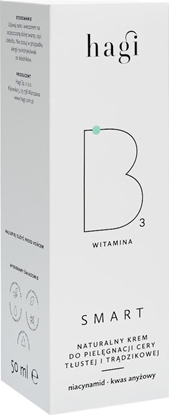 Изображение Hagi Smart B, naturalny krem do pielgnacji cery tustej i trdzikowej z niacynamidem 50 ml