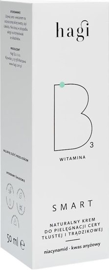 Picture of Hagi Smart B, naturalny krem do pielgnacji cery tustej i trdzikowej z niacynamidem 50 ml