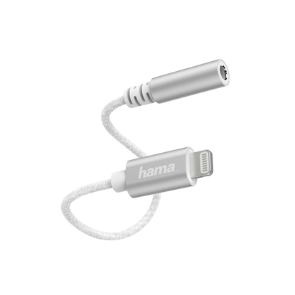 Изображение Hama 00187210 Lightning Adapter to 3.5mm Audio Socket, White