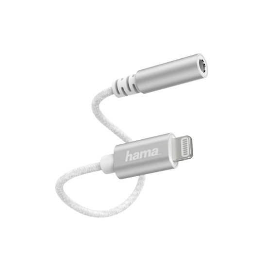 Изображение Hama 00187210 Lightning Adapter to 3.5mm Audio Socket, White