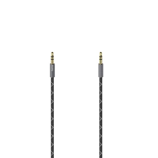 Изображение Hama 00205129 Audio Cable 0.75 m 3.5mm Black/Grey