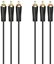 Изображение Hama Audio/Video Cable  3 RCA - 3 RCA  apzeltiti kontakti  1.5 m  melna - Vads