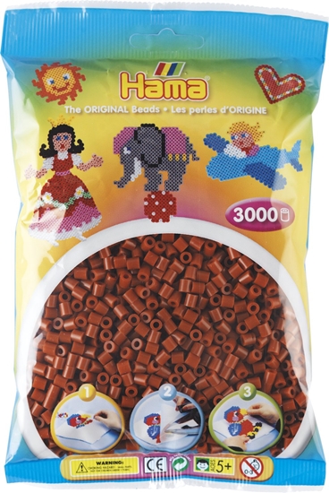 Picture of Hama Beads Hama Beads 201-20, Brown, Tube bead, 3000 pc(s)