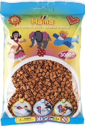 Picture of Hama Beads Hama Beads 201-21, Brown, Tube bead, 3000 pc(s)