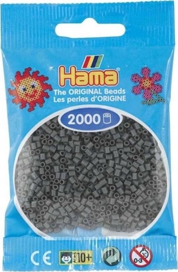 Picture of Hama Beads Hama mini perler mørk grå