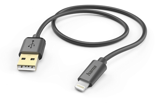 Picture of Kabel USB Hama Lightning - USB-A 1.5 m Czarny (00201580)