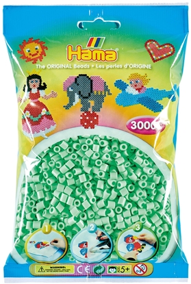 Picture of Hama midi perler 3000stk pastel mint
