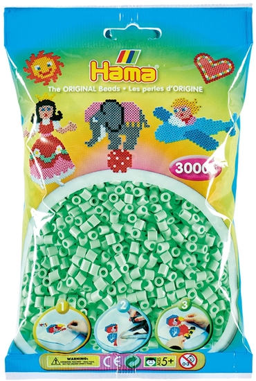 Picture of Hama midi perler 3000stk pastel mint