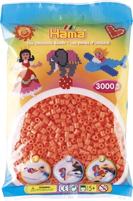 Picture of Hama midi perler 3000stk pastel rød