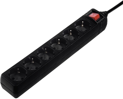 Attēls no Hama Power Strip  6 rozetes  3 m  melna - Pagarinatajs