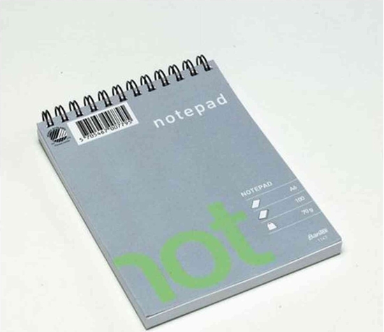 Picture of Hamelin Notesblok Bantex Wire-O, A6, ulinjeret, 100 ark, 70 g