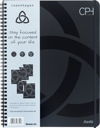 Picture of Hamelin Notesbog bantex cph 400063589 n/bog a4 linjeret sort