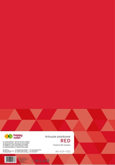 Picture of Happy Color Arkusze piankowe A3 5szt czerwony HAPPY COLOR