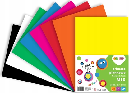 Picture of Happy Color Arkusze piankowe mix A4 8szt HAPPY COLOR