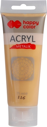 Изображение Happy Color Farba akrylowa Happy Color 75ml delikatne zoto metalik