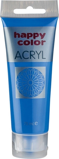 Изображение Happy Color Farba akrylowa Happy Color 75ml niebieski perowy metalik
