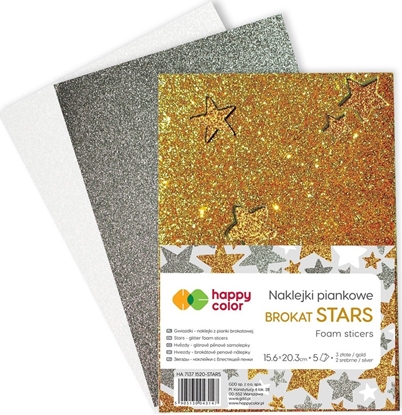 Picture of Happy Color Naklejki Gwiazdki brokatowe A5/3K HAPPY COLOR