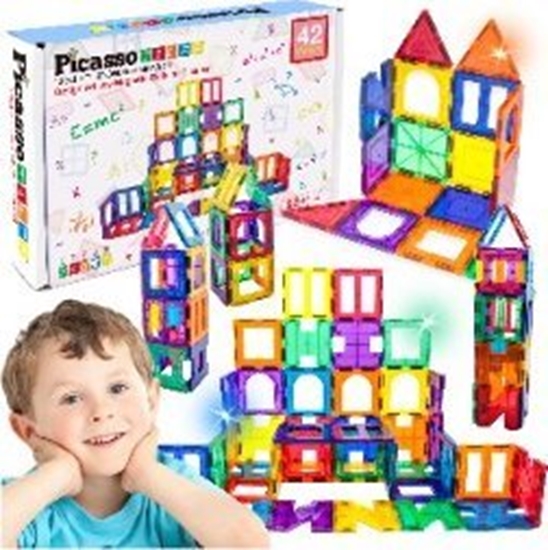 Picture of Happy Kiddo PT42 KLOCKI MAGNETYCZNE 42w1 PICASSO TILES