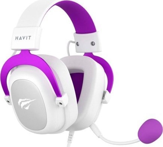 Picture of Havit H2002d - gaming headphones  white and purple