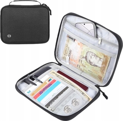 Picture of Haweel Portfel Podróny Etui na Dokumenty Paszportówka Saszetka do Samolotu RFID / HWL2131B