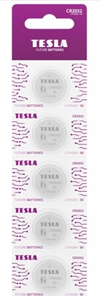 Attēls no Hedo BATERIA LITOWA TESLA CR2032 B5 3.0V Li/Mn02 5 SZTUK