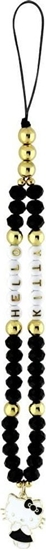 Изображение Hello Kitty Pearls and Beads Kitty Charm Phone Charm Black