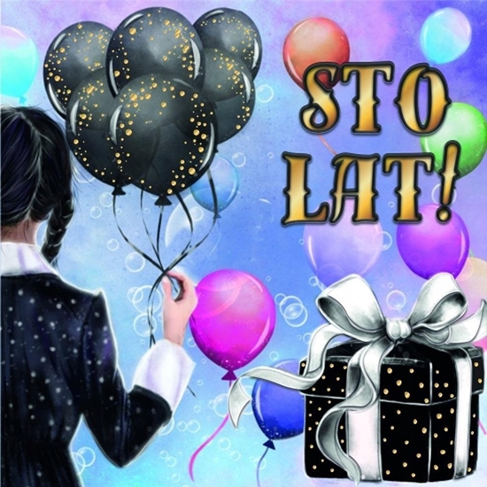 Picture of HENRY Karnet KW Czarne balony