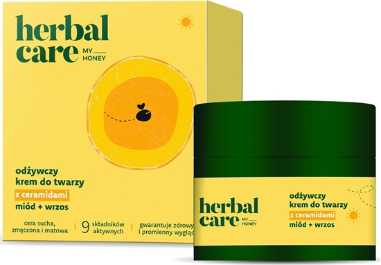 Изображение HERBAL CARE My Honey Odywczy Krem do twarzy z ceramidami + miód i wrzos - do cery suchej,matowej i zmczonej na dzie 50 ml