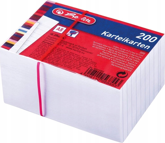 Picture of Herlitz 1150887 karta katalogowa Biay 200 szt.