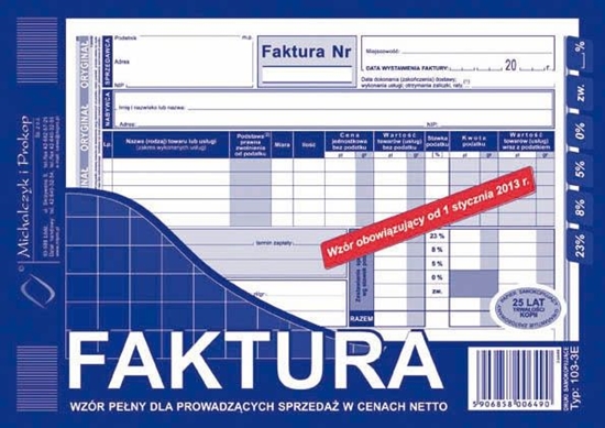 Изображение Herlitz FAKTURA NETTO A5 (PENA) (O+1K) MICHALCZYK I PROKOP