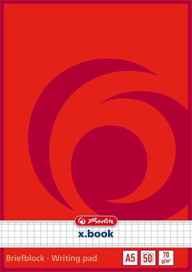 Picture of Herlitz Herlitz Briefblock A5 70g/m  50 Bl. kariert kopfgeleimt