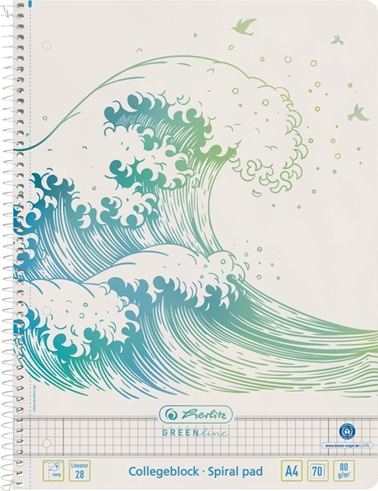 Picture of Herlitz Herlitz GREENline notatnik A4 70 ark. Biay