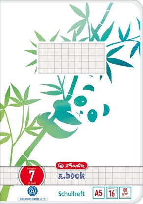 Picture of Herlitz Herlitz Schulheft A5 GREENline 16 Bl. Lineatur 07   Panda