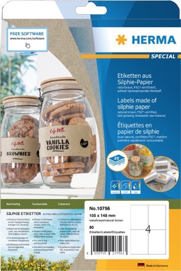 Picture of Herma HERMA  Etiketten Silphie A4 20 Blatt 105x148
