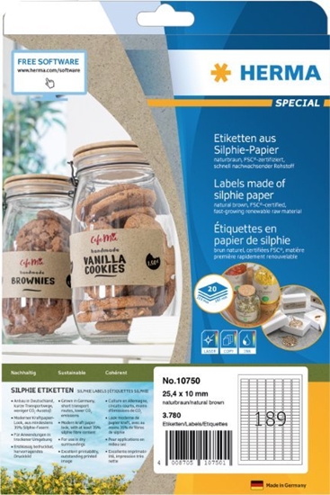 Picture of Herma HERMA  Etiketten Silphie A4 20 Blatt 25.4x10