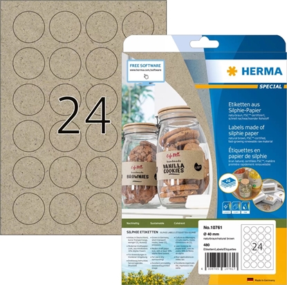 Picture of Herma HERMA  Etiketten Silphie A4 20 Blatt 40mm Rund
