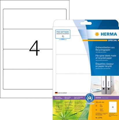 Picture of Herma HERMA 10746 etykiet do nadruku Biay Samoprzylepne etykiety do drukowania