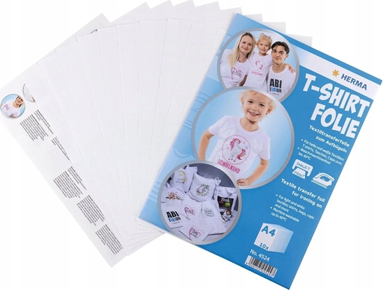 Picture of Herma T-Shirt Folie A4 für helle + weiße Textilien 10 Blatt  4524
