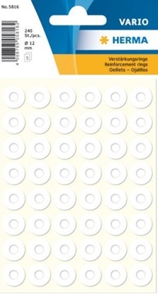 Attēls no Herma HERMA Verstärkungsringe selbstklebend  12 mm weiß 240 St.