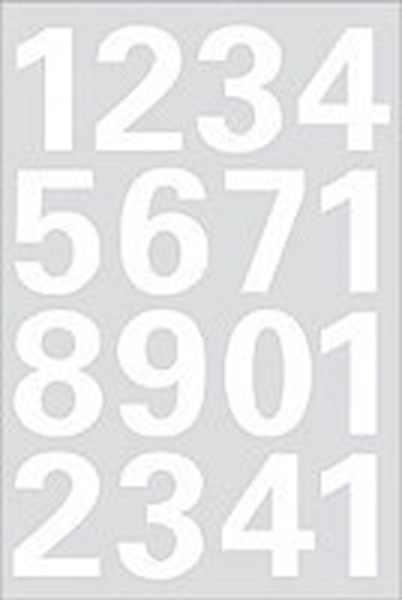 Picture of Herma HERMA Zahlen 25 mm 0-9 wetterfest Folie weiß 2 Bl.